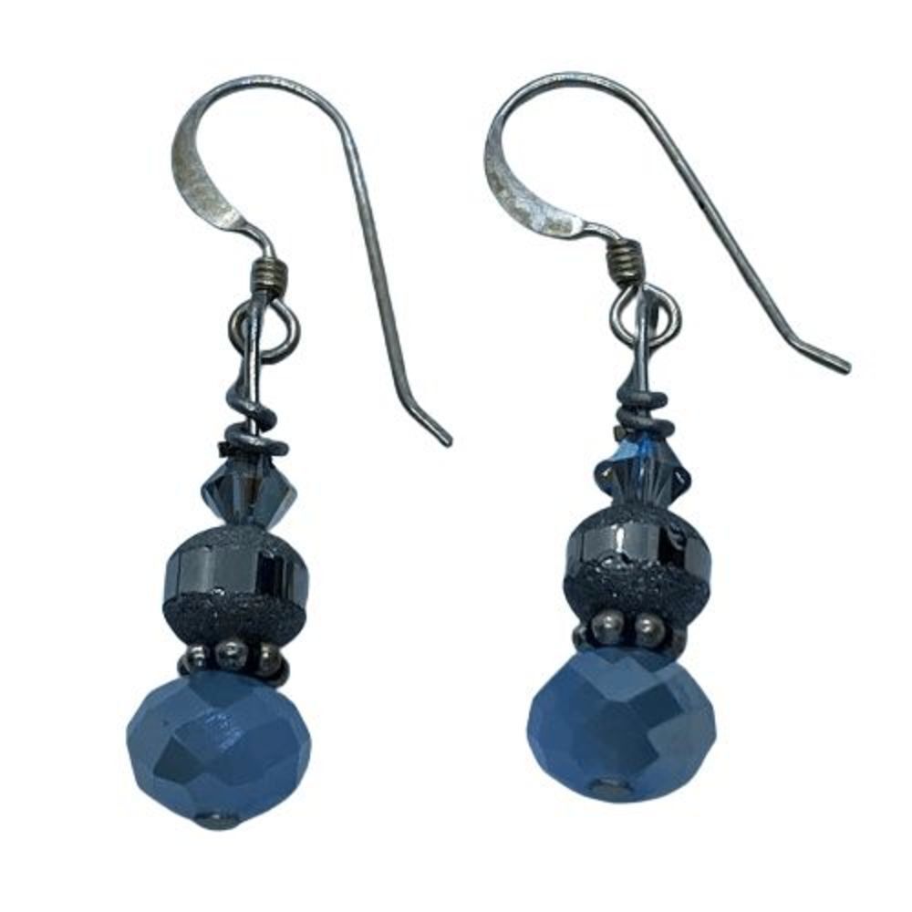 Fun Beaded Dangly Earrings with 925 Sterling Silver Hooks *FLAWS*